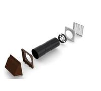 Through Wall Anti Draught 5" 127mm x 358mm Core Drill Air Vent Ventilator Brown Cow For Gas Appliancesl
