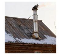 Through-Wall Chimney Support Bracket, Roof Standpipe Wind and Snow Reinforcement Brace - All 304 Stainless Steel, Easy to Install(Φ22cm(8.7"))