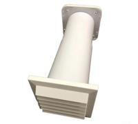 Through-wall Passive Ventilator Filter with Press Louver | Home Office Quiet Energy Saving Abs Ventilation System White
