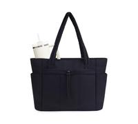 Throushine Luvtoo The Ultimate Puffer Tote Bag Tumbler-Friendly Hassle-Free Smart Organization Stylish Design (Black)