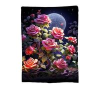 Throw Blanket 100x150cm Soft Cozy Flannel Blanket, Lightweight Fuzzy Warm Washable Blankets and Throws for Sofas Bed Chair Couch Car Autumn Decor Gift, All Seasons for Home Office Tradition 14-124