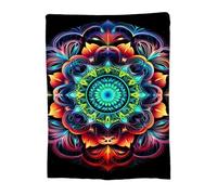 Throw Blanket 120x180cm Soft Cozy Flannel Blanket, Lightweight Fuzzy Warm Washable Blankets and Throws for Sofas Bed Chair Couch Car Fall Autumn Decor Gift, All Seasons for Home Office Mandala 14-1312