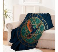 throw blanket 130x150 cm Crow Magic Picture personalised blanket baby Warm Cozy Polyester Throw for Sofa Bed Camping Office, Lightweight Soft Fleece for All Seasons EM2130-242