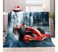 Throw Blanket 130x150 cm Red Formula Racing Cars Fleece Blanket Super Soft Warm Cosy Sofa Bed Picnic Garden Throw Over Versatile Blanket Throws for Sofas Fluffy blanket