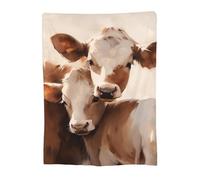 Throw Blanket 130x150cm Soft Cozy Flannel Blanket, Lightweight Fuzzy Warm Washable Blankets and Throws for Sofas Bed Chair Couch Car Fall Autumn Decor Gift, All Seasons for Home Office Animal 14-644