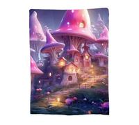 Throw Blanket 130x150cm Soft Cozy Flannel Blanket, Lightweight Fuzzy Warm Washable Blankets and Throws for Sofas Bed Chair Couch Car Fall Autumn Decor Gift, All Seasons for Home Office Fantasy 14-1184