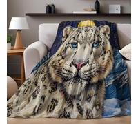 Throw Blanket 150 x 200 cm snow leopard Flannel Blanket Soft Microfiber Blanket for Home Office Sofa Bed Dachshund