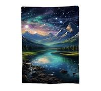 Throw Blanket 150x200cm Soft Cozy Flannel Blanket, Lightweight Fuzzy Warm Washable Blankets and Throws for Sofas Bed Chair Couch Car Autumn Decor Gift, All Seasons for Home Office Landscape 14-1034