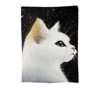 Throw Blanket 150x200cm Soft Cozy Flannel Blanket, Lightweight Fuzzy Warm Washable Blankets and Throws for Sofas Bed Chair Couch Car Fall Autumn Decor Gift, All Seasons for Home Office White 14-140