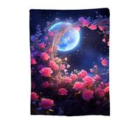 Throw Blanket 150x200cm Soft Cozy Flannel Blanket, Lightweight Fuzzy Warm Washable Blankets and Throws for Sofas Bed Chair Couch Car Fall Autumn Decor Gift, All Seasons for Home Office Evening 14-1240