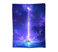 Throw Blanket 150x200cm Soft Cozy Flannel Blanket, Lightweight Fuzzy Warm Washable Blankets and Throws for Sofas Bed Chair Couch Car Fall Autumn Decor Gift, All Seasons for Home Office Purple 14-126