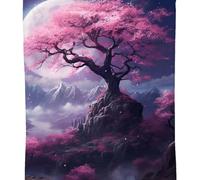 Throw Blanket 150x220cm Soft Cozy Flannel Blanket, Lightweight Fuzzy Warm Washable Blankets and Throws for Sofas Bed Chair Couch Car Fall Autumn Decor Gift, All Seasons for Home Office Moon 14-1262