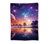 Throw Blanket 150x220cm Soft Cozy Flannel Blanket, Lightweight Fuzzy Warm Washable Blankets and Throws for Sofas Bed Chair Couch Car Fall Autumn Decor Gift, All Seasons for Home Office Nature 14-1176