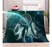 Throw Blanket 180x200 cm Earth Dream Catcher Super Soft Flannel Fleece Flu