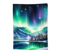 Throw Blanket 180x200cm Soft Cozy Flannel Blanket, Lightweight Fuzzy Warm Washable Blankets and Throws for Sofas Bed Chair Couch Car Fall Autumn Decor Gift, All Seasons for Home Office Aurora 14-642