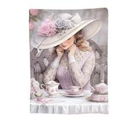 Throw Blanket 180x200cm Soft Cozy Flannel Blanket, Lightweight Fuzzy Warm Washable Blankets and Throws for Sofas Bed Chair Couch Car Fall Autumn Decor Gift, All Seasons for Home Office White 14-142