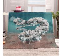 Throw Blanket 3D Grassland Animal Sheep Design Bed Blankets And Throws 31x39inch Printed Kids Boys Adults, Soft Flannel Warm Microfiber Sport Bedding For Bed Couch