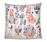 Throw Blanket 3D Painted Cartoon Animal Fox Design Bed Blankets And Throws 31x39inch Printed Kids Boys Adults, Soft Flannel Warm Microfiber Sport Bedding For Bed Couch