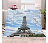 Throw Blanket 3D Paris Tower Pattern Design Bed Blankets And Throws 31x39inch Printed Kids Boys Adults, Soft Flannel Warm Microfiber Sport Bedding For Bed Couch