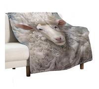 Throw Blanket, 3D Personalized Digital Printing Sheep Super Soft Lightweight Cozy Luxury Flannel Bed Blanket, Fluffy Plush Couch Blanket Throw for All Seasons