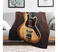 Throw Blanket 40x50 Warm Flannel Fleece Blanket for Couch Sofa Bed Living Room Soft Cozy Travel Nap Decorative Guitar Musical Instrument Blankets for Adults Winter Home Deco