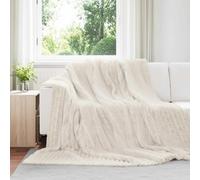 Throw Blanket 6-Pack Cream Fleece 240 x 220 cm Lightweight Soft Indoor for Sofa.