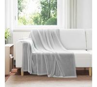 Throw Blanket 6pcs Grey Fleece 150x200 cm Lightweight Cozy Home Decor Soft Plush