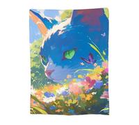 Throw Blanket 75x100cm Soft Cozy Flannel Blanket, Lightweight Fuzzy Warm Washable Blankets and Throws for Sofas Bed Chair Couch Car Fall Autumn Decor Gift, All Seasons for Home Office Room Pets 14-120