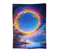 Throw Blanket 75x100cm Soft Cozy Flannel Blanket, Lightweight Fuzzy Warm Washable Blankets and Throws for Sofas Bed Chair Couch Car Fall Autumn Decor Gift, All Seasons for Home Office Room Arts 14-558