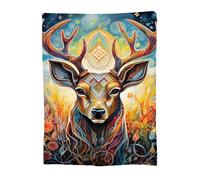 Throw Blanket 75x100cm Soft Cozy Flannel Blanket, Lightweight Fuzzy Warm Washable Blankets and Throws for Sofas Bed Chair Couch Car Fall Autumn Decor Gift, All Seasons for Home Office Classical 14-674