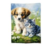 Throw Blanket 75x100cm Soft Cozy Flannel Blanket, Lightweight Fuzzy Warm Washable Blankets and Throws for Sofas Bed Chair Couch Car Fall Autumn Decor Gift, All Seasons for Home Office Buddy 14-576