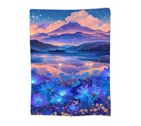 Throw Blanket 80x120cm Soft Cozy Flannel Blanket, Lightweight Fuzzy Warm Washable Blankets and Throws for Sofas Bed Chair Couch Car Fall Autumn Decor Gift, All Seasons for Home Office Flower 14-1050