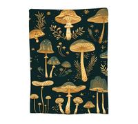 Throw Blanket 80x120cm Soft Cozy Flannel Blanket, Lightweight Fuzzy Warm Washable Blankets and Throws for Sofas Bed Chair Couch Car Fall Autumn Decor Gift, All Seasons for Home Office Mushroom 14-1142