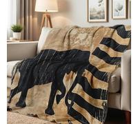 Throw Blanket African Animal Fleece Blanket Warm Flannel Throw Funny Bedspread For Bedroom Bed Living Room M