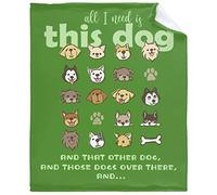 Throw Blanket All I Need Is This Dog And That Other Dog Flannel Throw Blankets Cozy Bedspread Soft Fleece Blanket For Living Room Bedroom Outdoor L