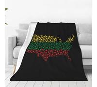 Throw Blanket America Map Stars Black History Month Blankets Warm Bedspread Funny Flannel Throw For Bedroom Chair Bed S