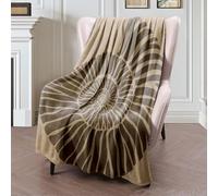 Throw Blanket Ammonite Symbol Shell Animals Nautilus Mother Travel Wildlife Nature Seashell Beach Swirl Water Bedspread Warm Flannel Throw Comfort Blankets For Bedroom Chair Living Room M