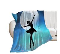 Throw Blanket Ballet Dance Fleece Blanket Soft Cozy Flannel Blanket For Couch Sofa Bed 100×130cm