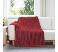 Throw Blanket Bordeaux Red 200 x 150 cm Fleece