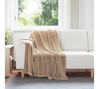 Throw Blanket Camel 130 x 150 cm Fleece