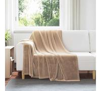 Throw Blanket Camel 150 x 200 cm Fleece