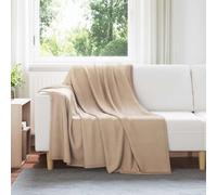 Throw Blanket Camel 200 x 150 cm Fleece