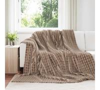 Throw Blanket Camel 270 x 240 cm Fleece