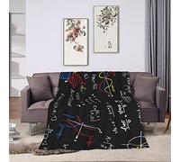 Throw Blanket Colorful Math Formula Bed Blanket Lightweight Soft Travel Blankets, For Bed, Living Rooms, Sofa, 125x150cm