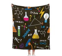 Throw Blanket, Colorful Science Lab Blanket Fun Lab Beaker Throw Blankets for Bed Kids Adults, Lightweight Cozy Blanket for Living Room, Bedroom 50"x60"