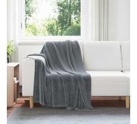 Throw Blanket Dark Grey 130 x 150 cm Fleece