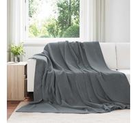 vidaXL Throw Blanket Dark Grey 220 x 240 cm Fleece