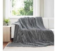 Throw Blankets 6 pcs Dark Grey 240 x 220 cm Fleece