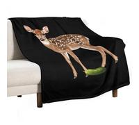 Throw Blanket Dill Doe Nature Deer Redneck Pickle Blankets Warm Bedspread Soft Flannel Throw For Bedroom Living Room Camping M