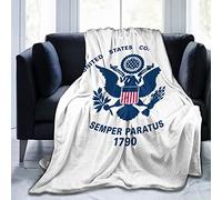 Throw Blanket Flag Of The United States Coast Guard Bedspread Soft Blankets Vintage Flannel Throw For Camping Living Room Sofas S